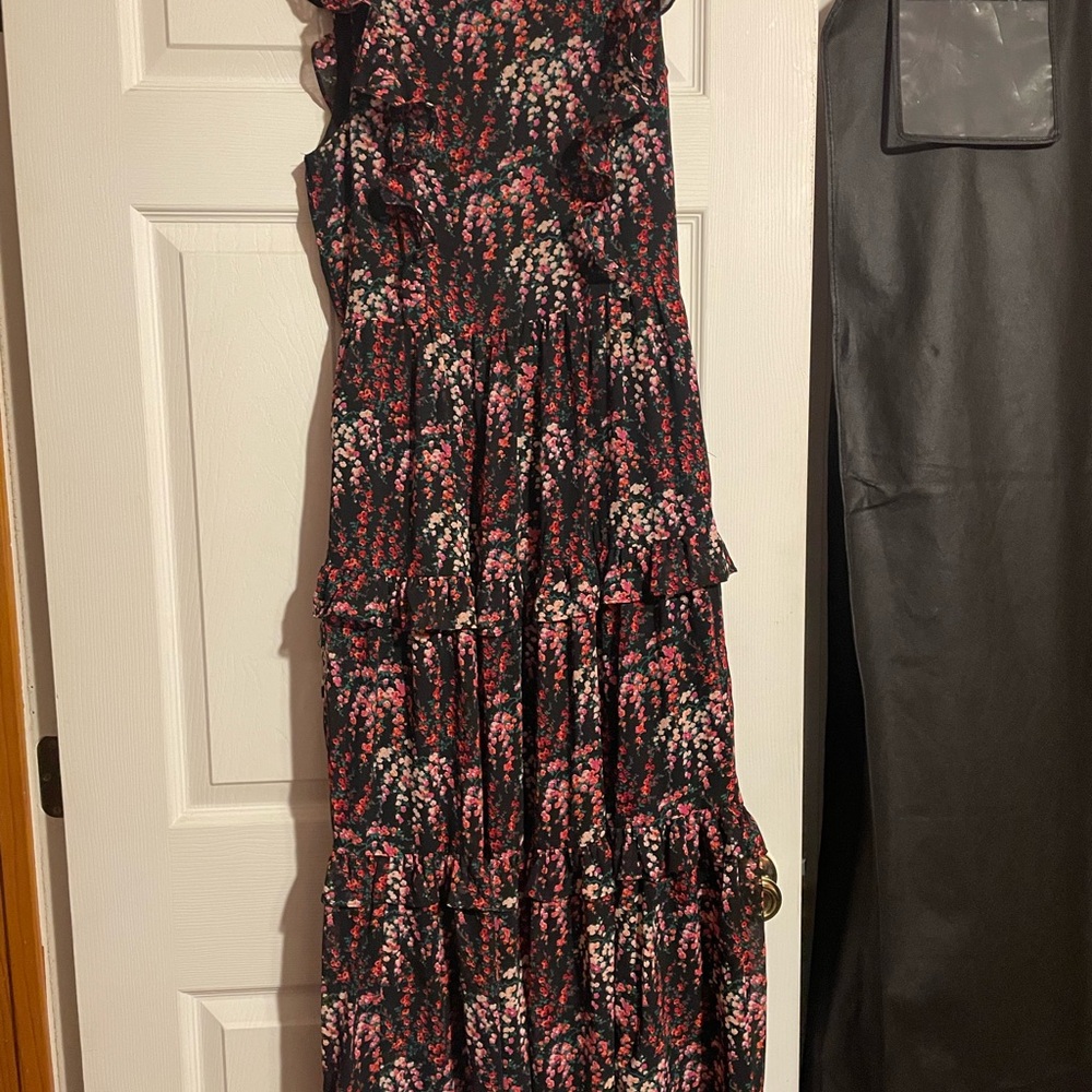 J. Crew Floral Maxi Dress in Black and Pink